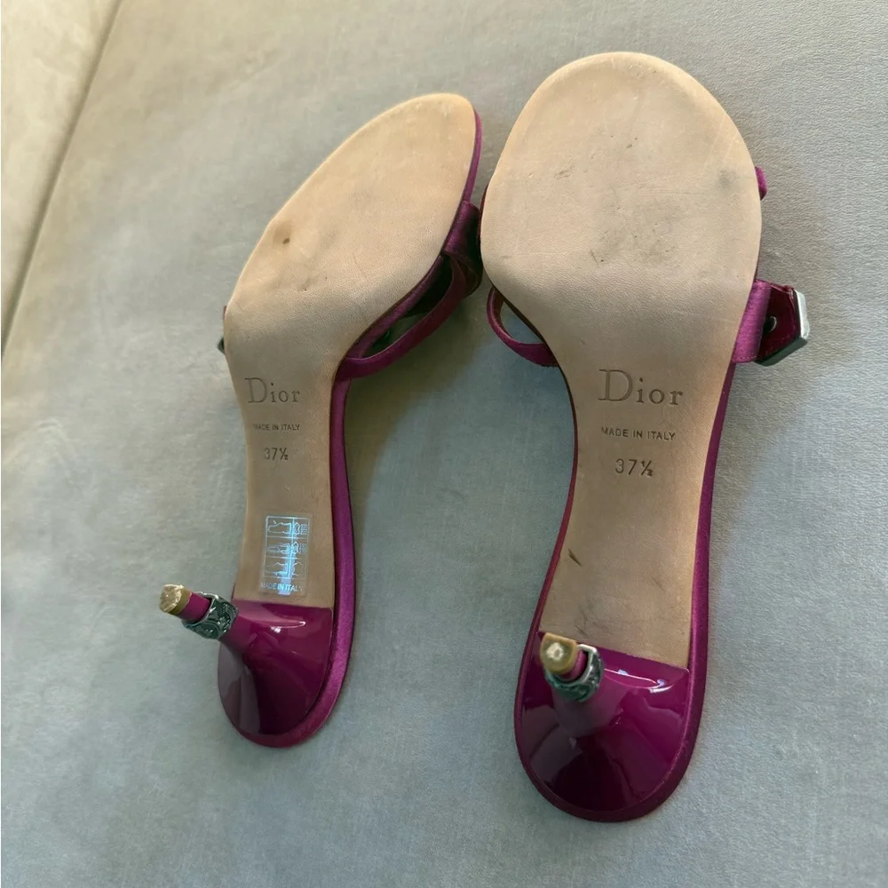 Vintage Dior Western Kitten Heel Sandals - Picture 5 of 6